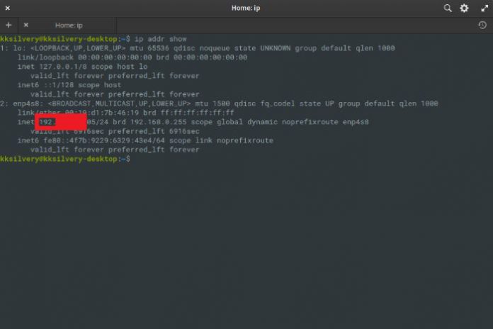 linux show mac address by ip