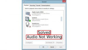 Windows 10 audio not working