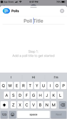 Poll Title in Polls for iMessage