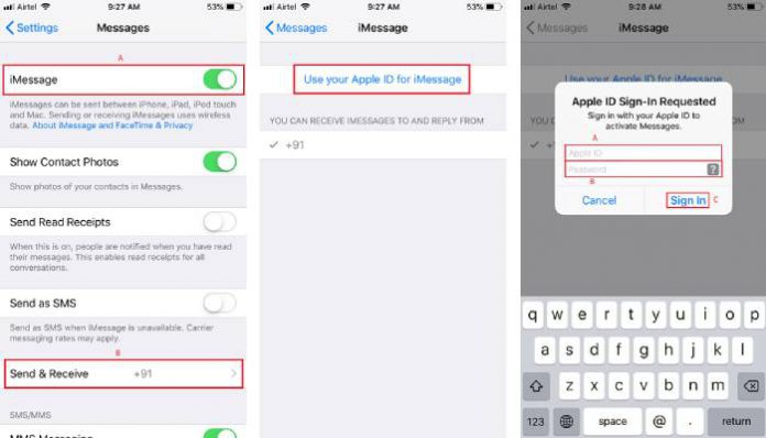 how to send and receive sms on mac with new phone