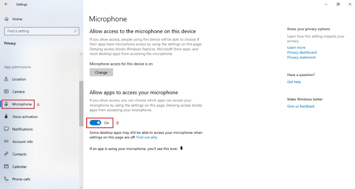Enable Microphone Manually 