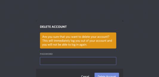 delete discord account