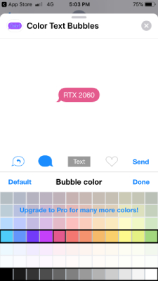 Change color text bubbles in iMessage