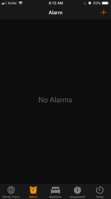 Alarm in iPhone