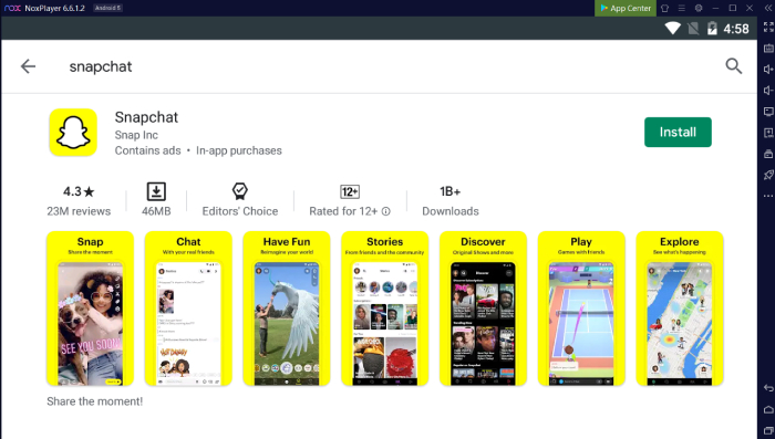 app store snapchat for mac?