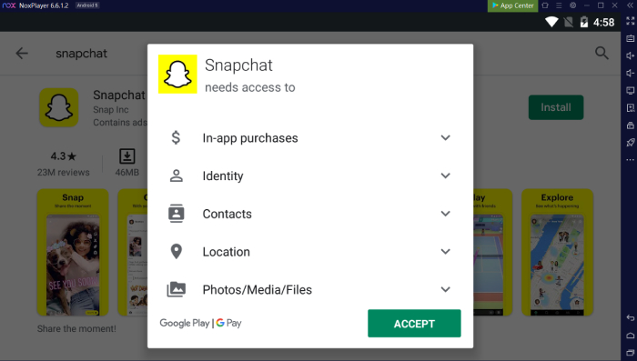 bluestacks snapchat login not working