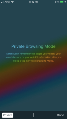 Private Browsing Mode