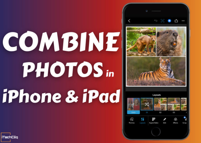 combine photos on iPhone