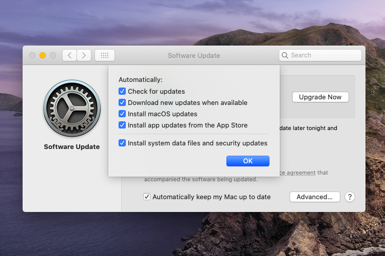 check for software updates on my mac