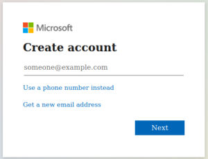 create new email address hotmail