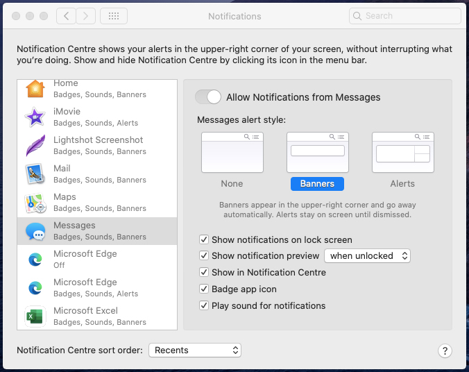 how to turn off imessage sound on mac