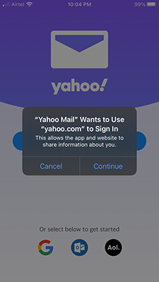 Yahoo Mail Sign in
