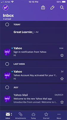 Yahoo Inbox 