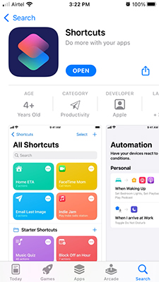 Shortcuts App
