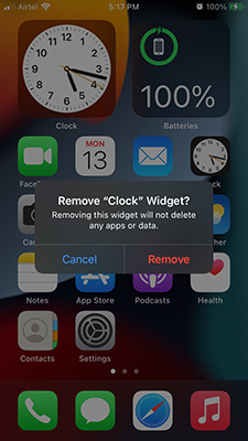 Delete Widget in iOS 15