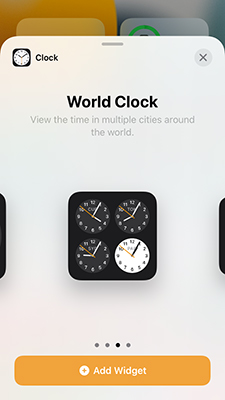 World Clock iPhone Widget