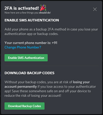 2FA Activated