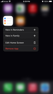 Remove Reminders App
