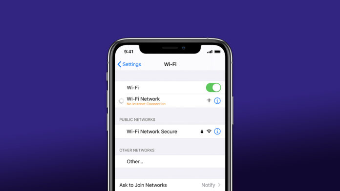 Fix iPhone connected to wifi but not internet connection
